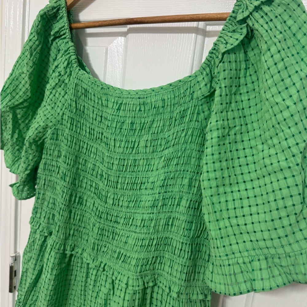 Davi & Dani Vibrant Green Textured Dress NWT - Picture 9 of 11